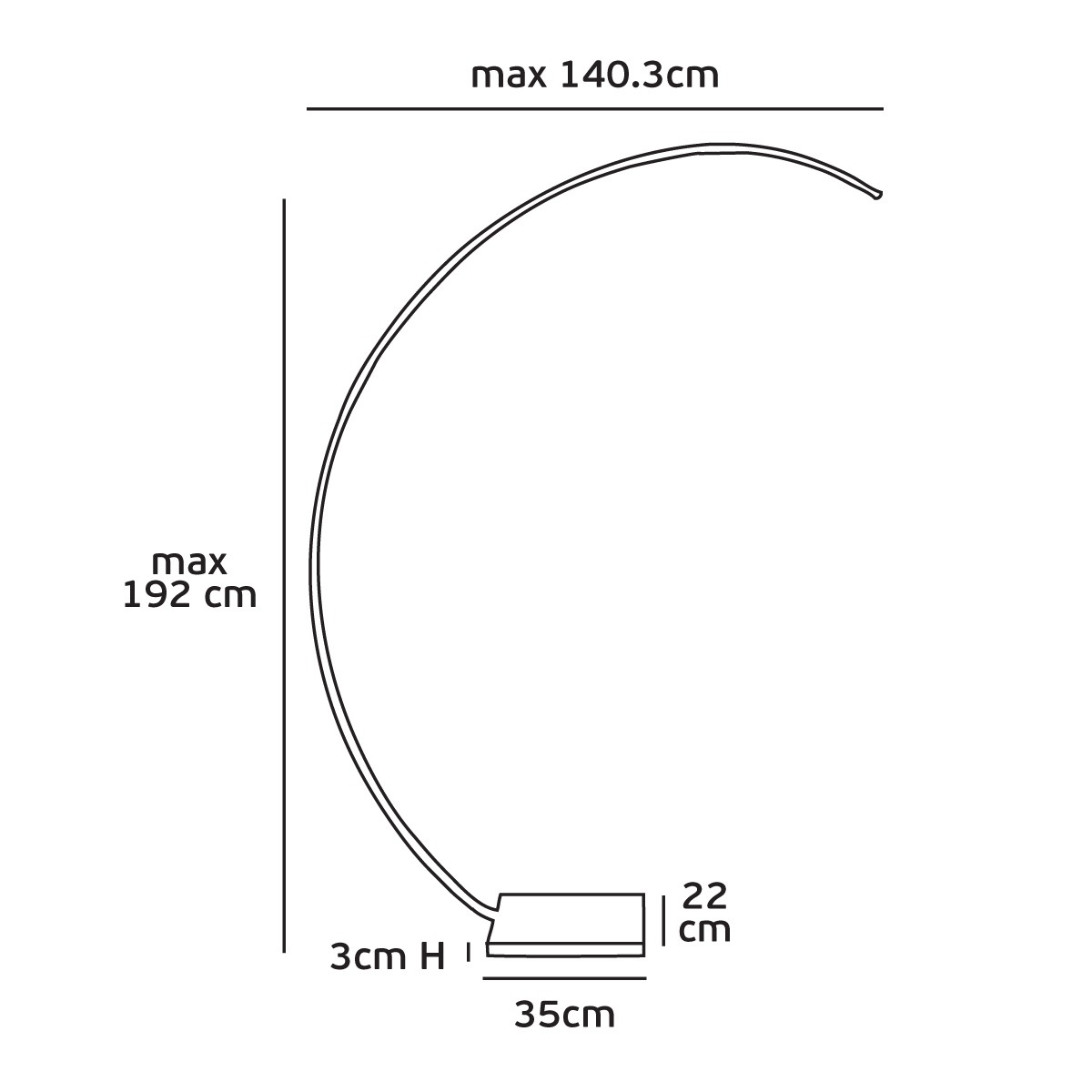 VK Lighting Μοντέρνο LED Φωτιστικό Δαπέδου Υ192xΜ22εκ. με Θερμό Λευκό Φως σε Μαύρο Χρώμα VK/04258/B/W - second view